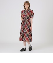 クレストブリッジチェックカラミクロスドレス