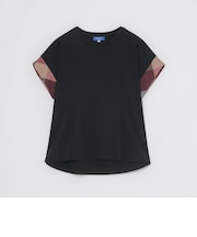 クレストブリッジチェックスリーブカットソー