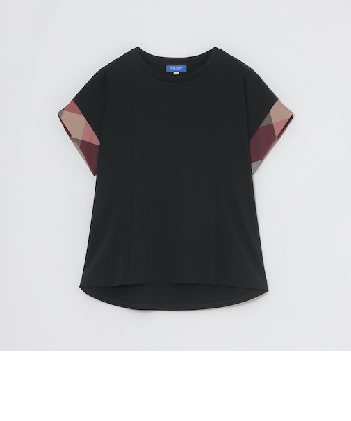 クレストブリッジチェックスリーブカットソー
