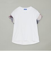 クレストブリッジチェックスリーブカットソー