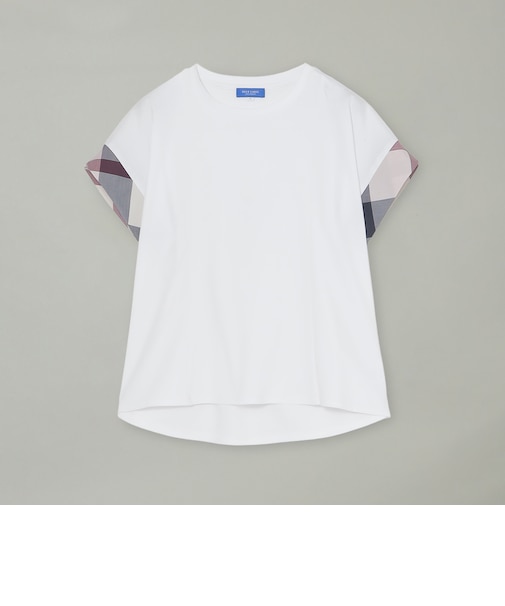 クレストブリッジチェックスリーブカットソー