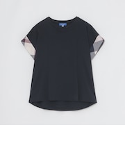 クレストブリッジチェックスリーブカットソー