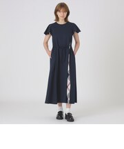 ラッフルスリーブドレス