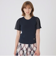 シフォンコンビニットプルオーバー