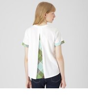 【一部店舗限定】バックチェック切り替えTシャツ