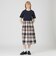【一部店舗限定】クレストブリッジチェックライトクロッシングツイルコンビドレス
