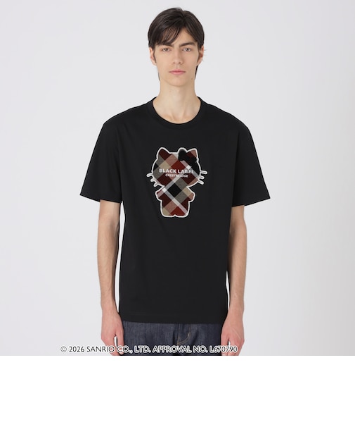 【ハローキティコラボ】クレストブリッジチェックシルエットキティTシャツ