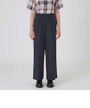【はっ水】【接触冷感】【UVカット】ストレッチプルーフクロスワイドパンツ