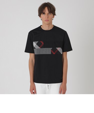 パネルパッチワークプラチナポンチTシャツ