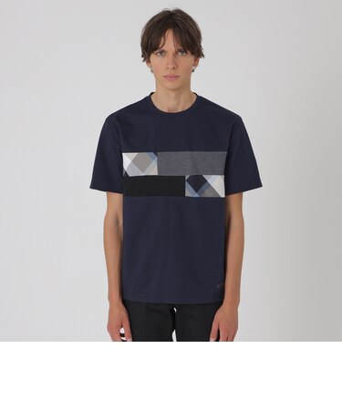 パネルパッチワークプラチナポンチTシャツ