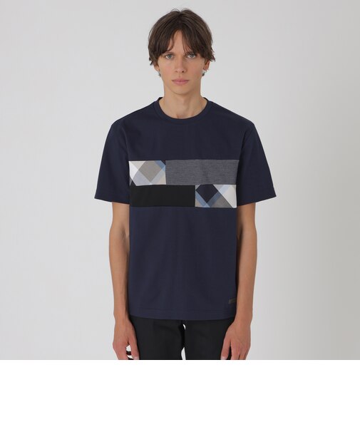 パネルパッチワークプラチナポンチTシャツ