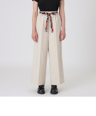 【一部店舗限定】ハイカウントナノストレッチワイドパンツ