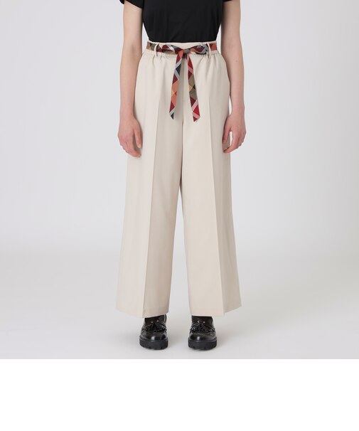 【一部店舗限定】ハイカウントナノストレッチワイドパンツ