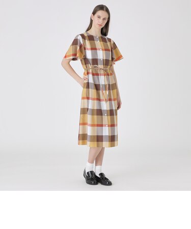【一部店舗限定】クレストブリッジチェックライトクロッシングツイルドレス