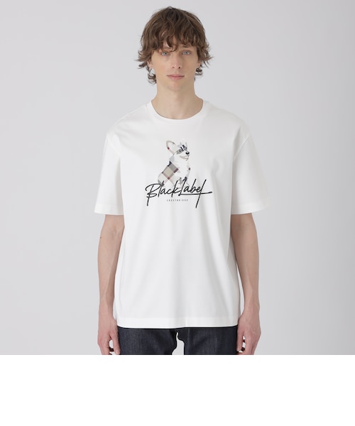 一部店舗限定】ブリティッシュコーギーグラフィックTシャツ｜ブルー