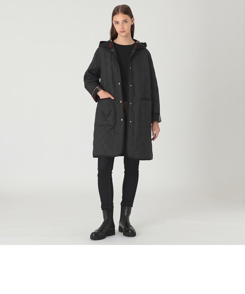 美品 ブルーレーベルクレストブリッジ チェック キルティングコート ネイビー 一部店舗限定】クレストブリッジチェックキルティングコート｜ブルー