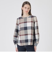 【一部店舗限定】クレストブリッジチェックライトクロッシングツイルブラウス