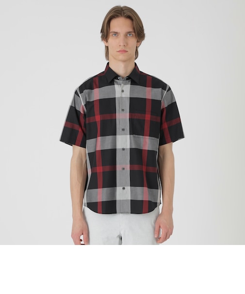 【一部店舗限定】クレストブリッジチェックツイルハーフスリーブシャツ