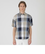 【一部店舗限定】クレストブリッジチェックツイルハーフスリーブシャツ