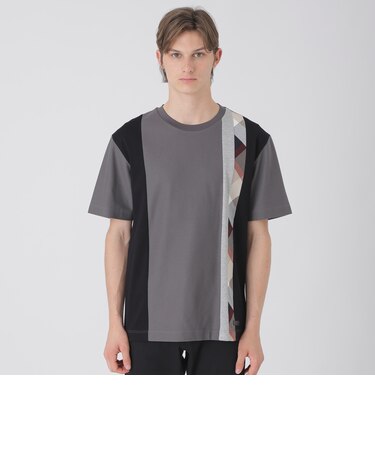 【一部店舗限定】ストライプパッチワークTシャツ