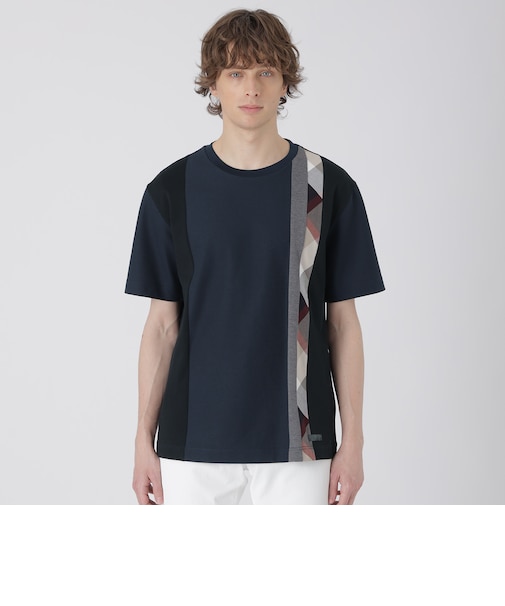 【一部店舗限定】ストライプパッチワークTシャツ