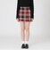 【阪急限定】クレストブリッジチェックウールポリエステルミニスカート