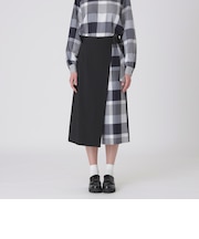 【一部店舗限定】パーシャルチェックガウチョパンツ
