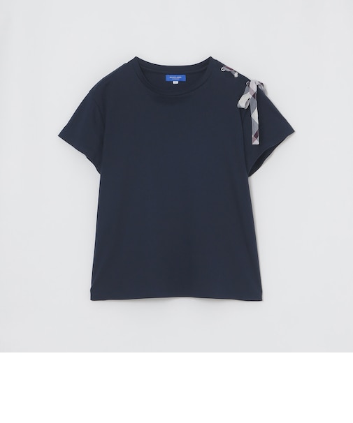 スーピマスムースハトメリボンTシャツ