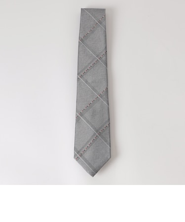 カラーストライプラインメランジチェックタイ