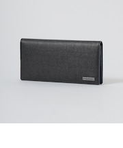 バイカラークレストブリッジチェックロングウォレット
