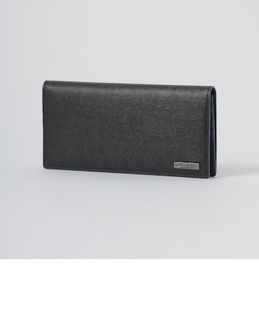 バイカラークレストブリッジチェックロングウォレット