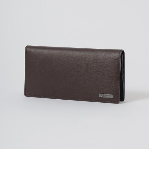 トーナルクレストブリッジチェックウォレット◇ブラウン バイカラークレストブリッジチェックロングウォレット｜ブルーレーベル