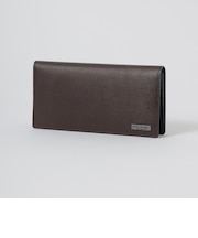 バイカラークレストブリッジチェックロングウォレット