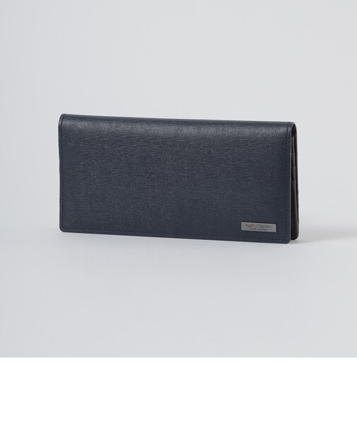 バイカラークレストブリッジチェックロングウォレット