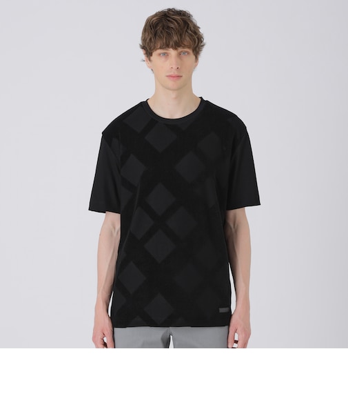 パイルシャドーチェックTシャツ