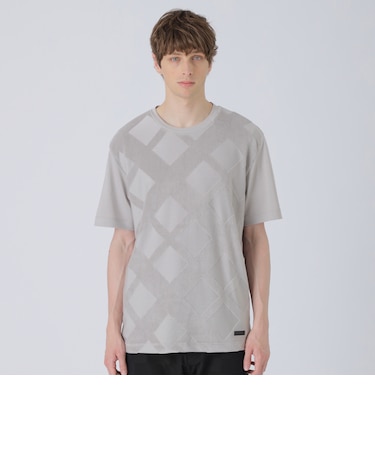 パイルシャドーチェックTシャツ