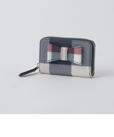 クレストブリッジチェックPVCリボンミニ財布