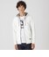 クレストブリッジチェックコンビバックパイルパーカー