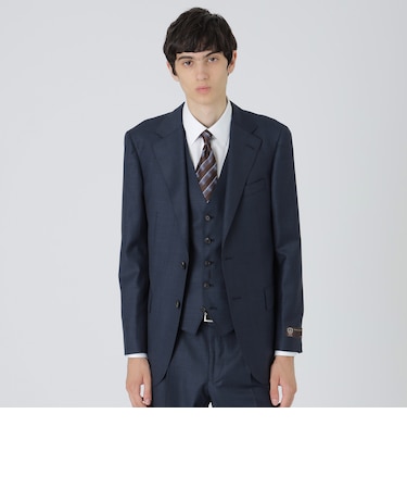 【一部店舗限定】TALLIA DI DELFINO マイクロマルチカラーネイビースリーピーススーツ