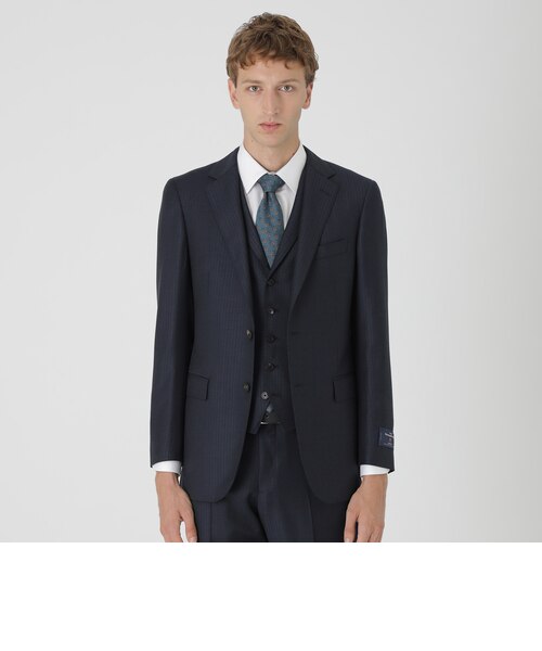 一部店舗限定】Zegna ELECTAネイビーシャドーストライプスリーピース