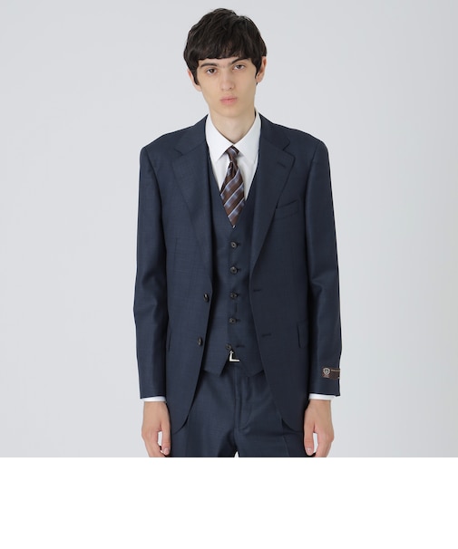 【一部店舗限定】TALLIA DI DELFINO マイクロマルチカラーネイビースリーピーススーツ