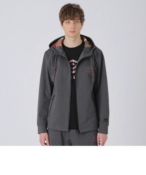 【WEB・一部店舗限定】【UMBRO】クレストブリッジチェックコンビトラックパーカー