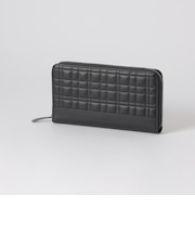 クレストブリッジチェックステッチラウンドジップウォレット
