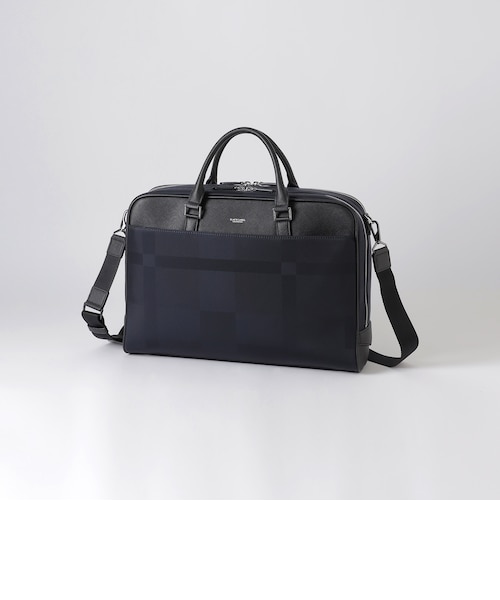 LIMONTAシャドークレストブリッジチェックビジネスブリーフ｜ブルー