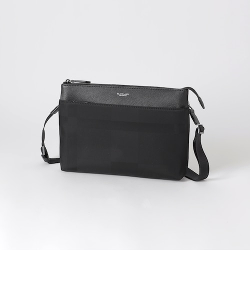 LIMONTAシャドークレストブリッジチェックビジネスショルダーバッグ
