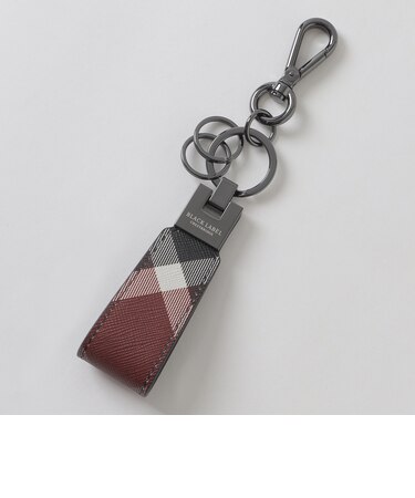 クレストブリッジチェックレザーキーチャーム