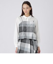 クレストブリッジチェックビスチェブラウスセット