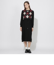 【WEB限定】アーガイルニットワンピース