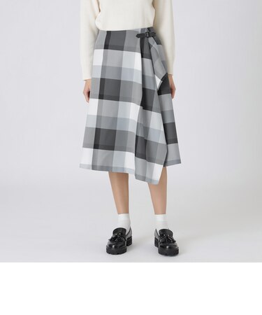 クレストブリッジチェックアシンメトリースカート
