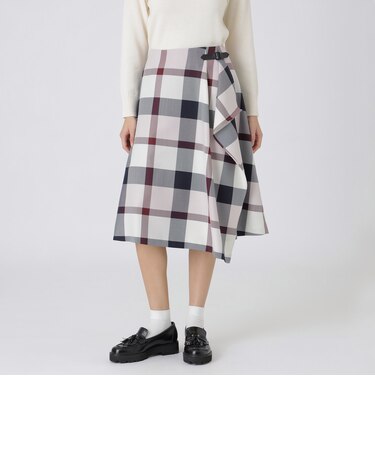 クレストブリッジチェックアシンメトリースカート